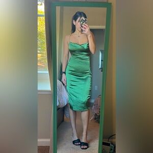 Superdown green midi dress